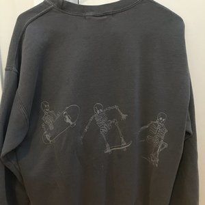 Urban outfitters black skeleton crewneck sweater